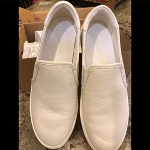 Ugg white leather slip ons